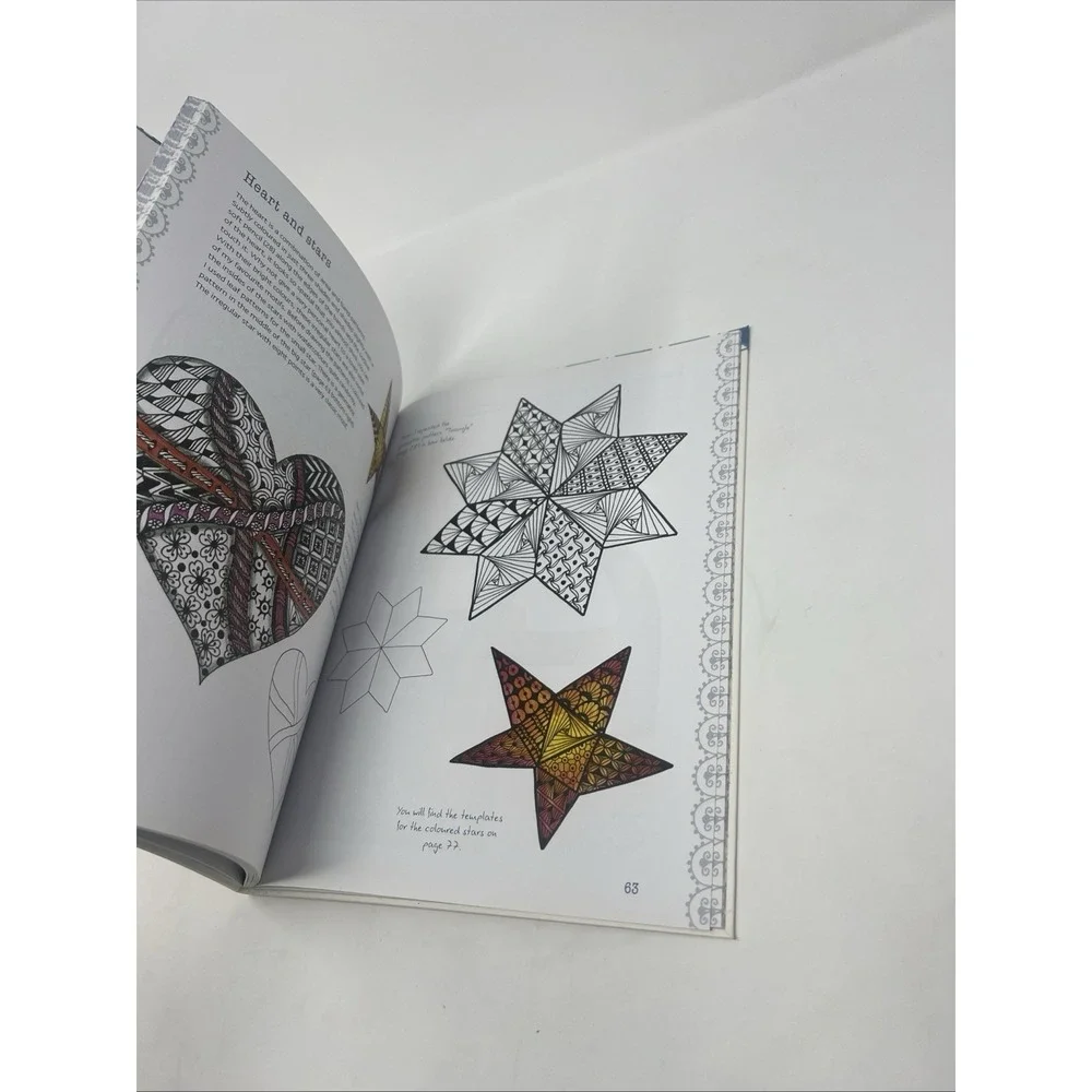 Zendoodle Meditative Drawing Susanne Schaadt Full Size Tracings Zentangle NEW